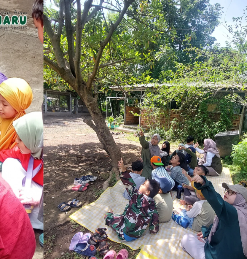Teman-teman kecil Sekolah Alam Gaharu