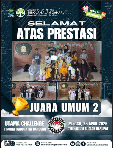 JUARA UMUM 2 Utama Challenge Taekwondo tingkat Kabupaten Bandung.